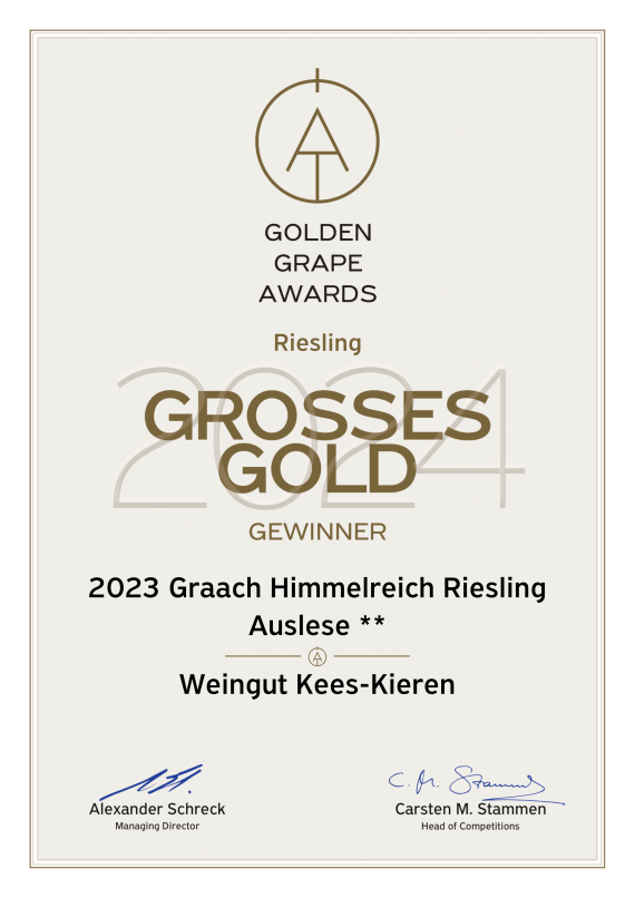 Auszeichnung Golden Grape Awards